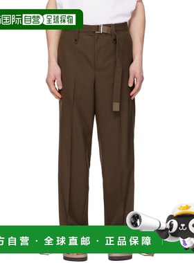 1h可退 潮奢 Sacai 男士 棕色 Suiting 长裤 2603902M