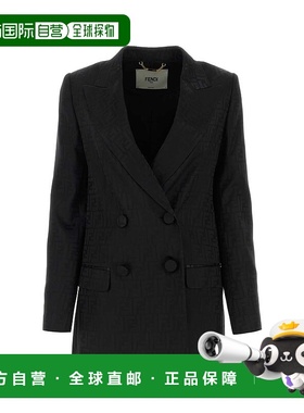 FENDI 女士夹克 FJ7236AJ0ZF0GME AW2024 黑色 Ff Jacquard Blaze
