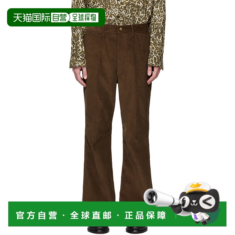 1h可退 潮奢 Needles 男士 棕色 Boot-Cut 牛仔裤 PU218