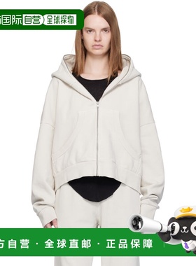 潮奢 Tom Ford 汤姆 福特 女士 灰白色 Eternal Zip抓绒连帽衫