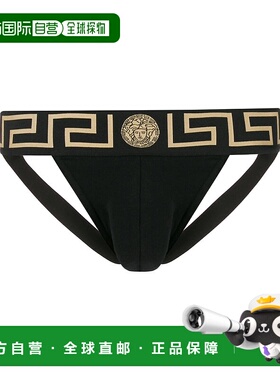 VERSACE 男士内裤 AUU010171A10011A80G CO 黑色 Cotton jockstra