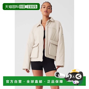 alo yoga 宽松纯色翻领户外工装短款羽绒服 男款m4152r