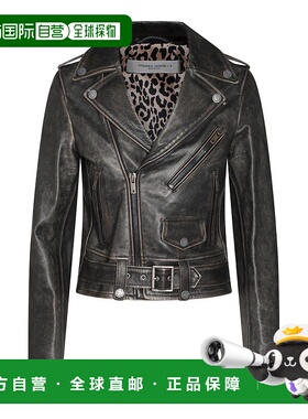 1h可退 潮奢 GOLDEN GOOSE 女士 黑色 Biker 皮革夹克 GWP00848P0
