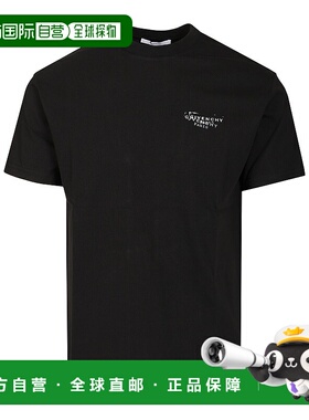 GIVENCHY 男士T恤 BM71NK3YSA001 SS2026 黑色 T-shirt with logo