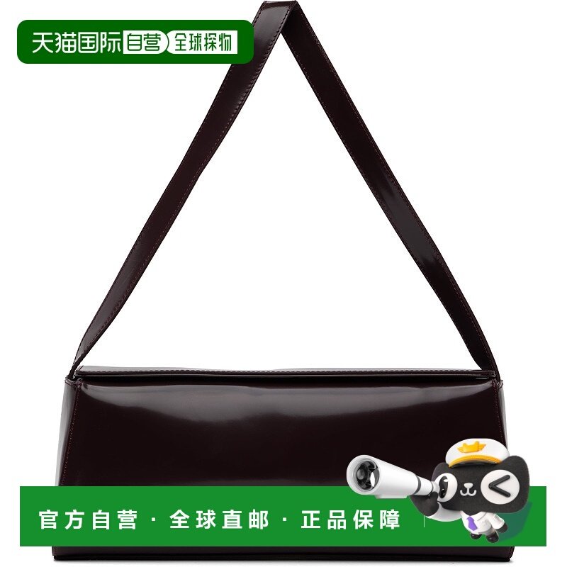 1h可退 潮奢 ST.AGNI 女士 酒红色 East West Baguette 单肩包 S2