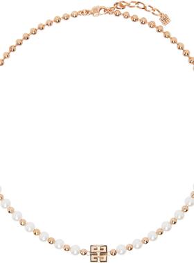 1h可退 潮奢 Givenchy 纪梵希 女士 玫瑰金色 4G Pearl 项链 BF00