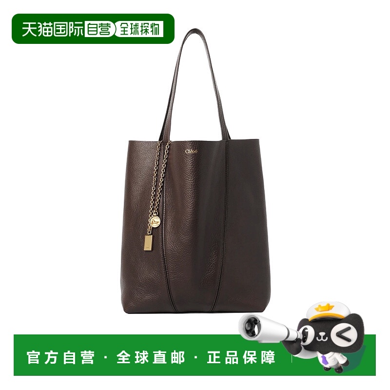 1h可退 CHLOÉ 女士单肩包 C25SS811N8424X AW2025 深棕色 Spin单