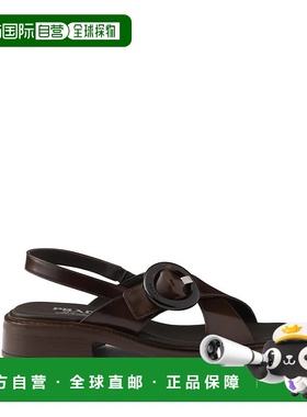 PRADA 女士凉鞋 1X962NF035P39F0038 CO 橙色 BRUSHED LEATHER CR