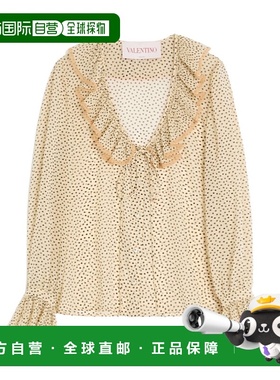 VALENTINO 女士衬衫 BAB7H19B7R8E SS2025 米白色 PLUSDEPOIS 印