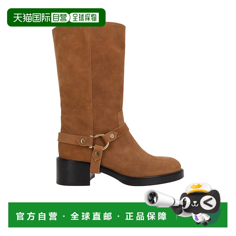 1h可退 CHLOÉ 女士高跟鞋 C25S07QPX217 SS2025 棕色 Dakota 圆头