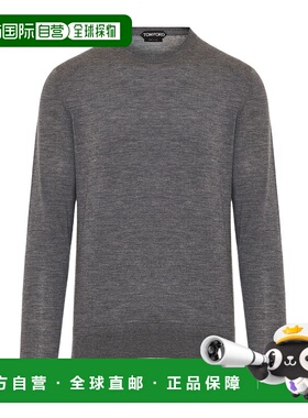1h可退 TOM FORD 男士针织衫 KCL006YMW103IG680 AW2025 灰色长袖