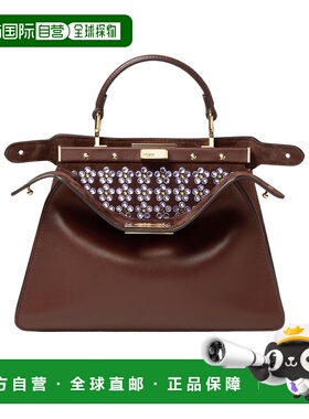 FENDI 女士手提包 8BN327AWPPF1VED SS2026 棕色 Peekaboo ISeeU