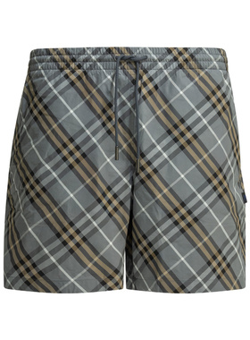 香港直邮BURBERRY 男士泳装 81296141 SS2026 灰色 “Check”沙滩