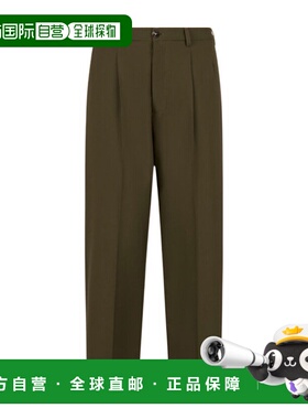 MARNI 男士休闲裤 PUMU0282U0TW83900V58 AW2025 绿色阔腿裤