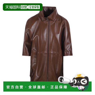 BALENCIAGA 女士西服 871987TUS112135 CO 棕色 Leather jacket