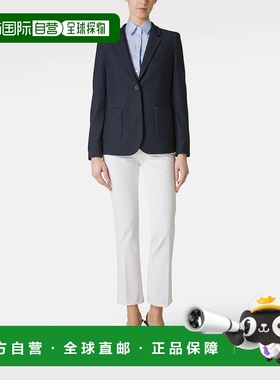 SEVENTY 女士西服 GI017370500021752 CO 黑色 深蓝色纹理单排扣