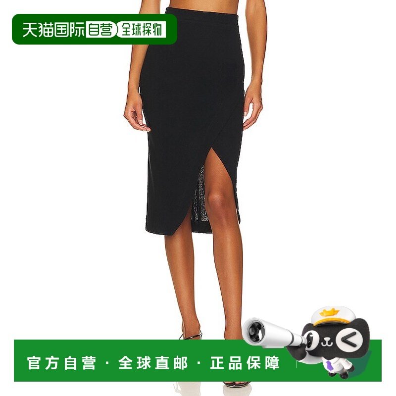 潮奢 enza costa 女士 羊绒裹裙 CJ2011 black黑色 舒适时尚短裙