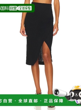 潮奢 enza costa 女士 羊绒裹裙 CJ2011 black黑色 舒适时尚短裙