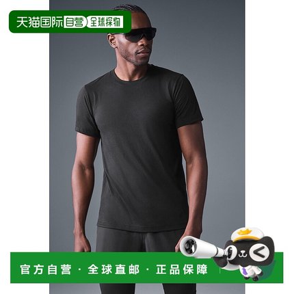alo yoga x Triumph 联名款 吸湿排汗圆领套头宽松舒适短袖T恤 男