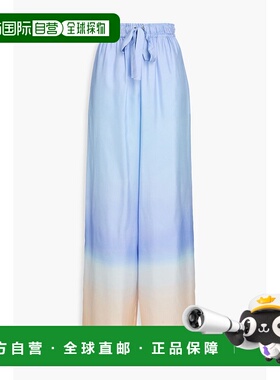 1h可退 潮奢 ZIMMERMANN 女士 渐变色斜纹丝绸阔腿裤 1111PS241BL