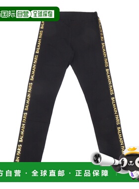 BALMAIN 女童长裤 BU6A10Z1883930OR SS2024 黑色 LEGGINGS