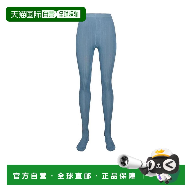 1h可退 PRADA 女士袜子 664821X1WF0012 AW2022 蓝色 针织连裤袜