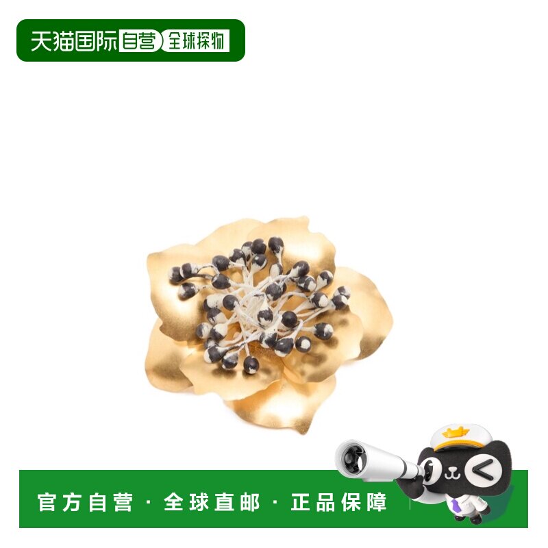 VALENTINO 女士胸针 WJ0BA5MXX190 CO 金色 Fleur Lumineuse 胸针
