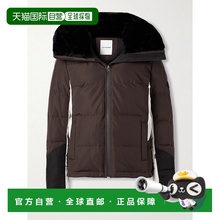 1h可退 潮奢 YVES SALOMON 女士 shell 皮毛饰边拼色带里衬滑雪夹