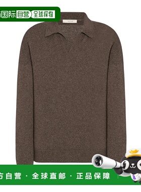 THE ROW 男士T恤 1241Y120RKS AW2025 棕色 Leach 羊绒 Polo 衫