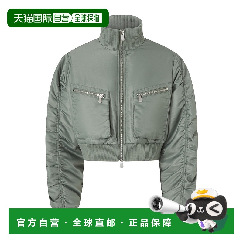 1h可退 PINKO 女士西服 105339A2OIV30 AW2025 灰色 Bomber cropp