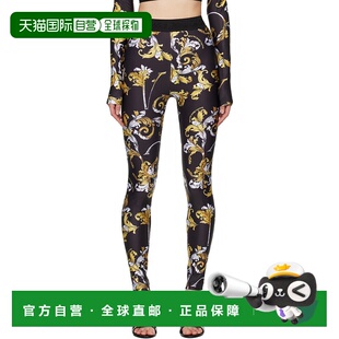 范思哲 女士 紧身裤 潮奢 Barocco versace Outline 1h可退 黑色
