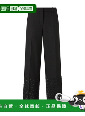 PINKO 女士休闲裤 105443A2POZ99 AW2025 LOTTO黑色直筒裤裤子