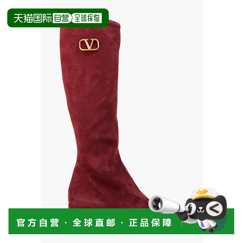 1h可退 潮奢 Valentino 华伦天奴 女士 VLOGO 绒面革及膝靴子 W2S