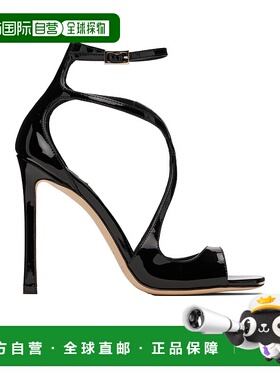 JIMMY CHOO 女士高跟鞋 AZIA110BLACK SS2025 黑色凉鞋