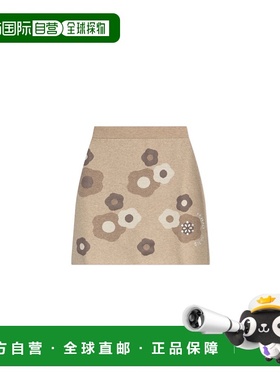 KENZO 女士半身裙 FF62JU6003CR11 AW2025 浅棕色 Floral motif s