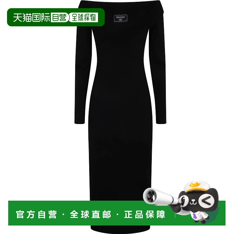 1h可退 BALMAIN 女士连衣裙 EF1RL109KH820 SS2025 黑色 Balmain