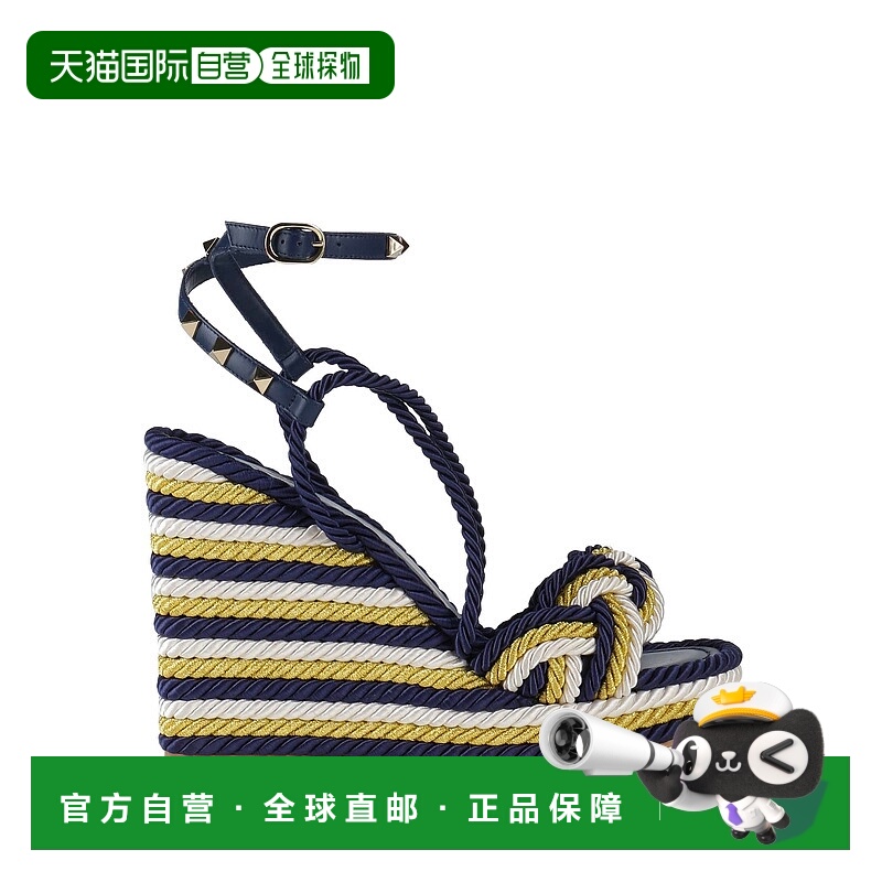 1h可退 潮奢 Valentino 华伦天奴 女士 麻底鞋 blue蓝色 舒适时尚