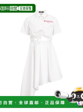BALMAIN 女童连衣裙 BW1D01P0479100RO SS2025 白色