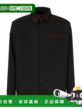 MARNI 男士衬衫 CUMU0061Q1TW83900N99 AW2025 黑色