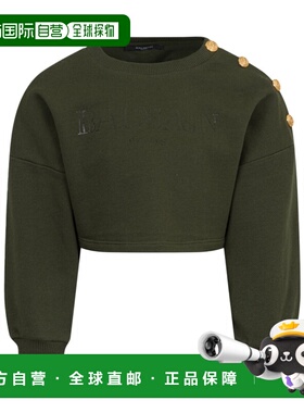 BALMAIN 女童卫衣 BX4B60Z3183762 AW2025 军绿色 长袖卫衣