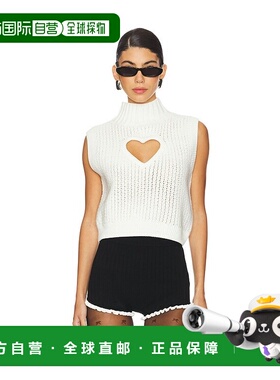 1h可退 潮奢 For Love & Lemons 女士 Rebecca 心形毛衣马甲 KS00
