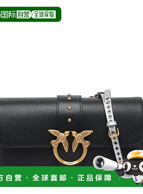 PINKO 女士斜挎包 105823A0QOZ99Q AW2025 黑色 Love One Slouchy