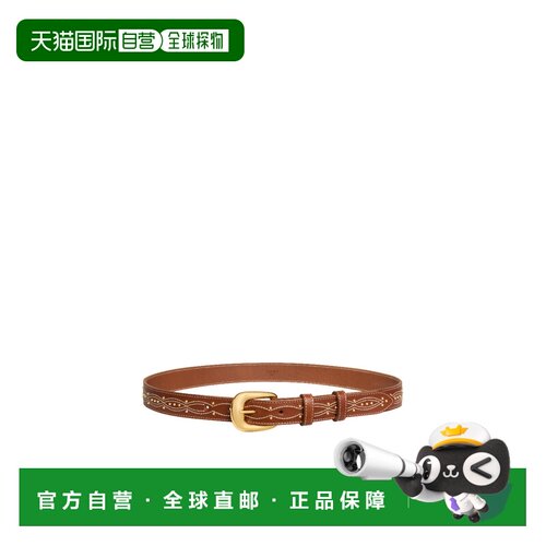 CELINE 女士腰带 45BNB3ARQ04FE AW2025 搭扣皮带 腰带棕色
