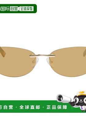 1h可退 潮奢 Le Specs 女士 独家发售金色 Slinky 太阳镜 SLINKY