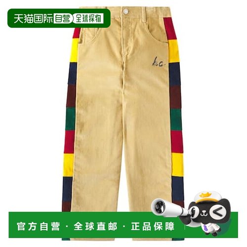 1h可退 潮奢 bobo choses 女童 BC 色块灯芯绒直筒长裤童装