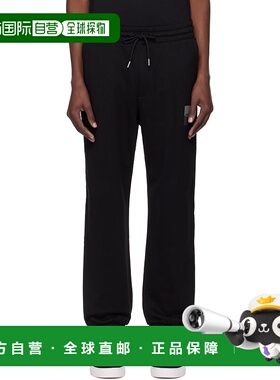 1h可退 潮奢 HUGO 雨果 男士 黑色 Cotton Terry Split Logo 运动