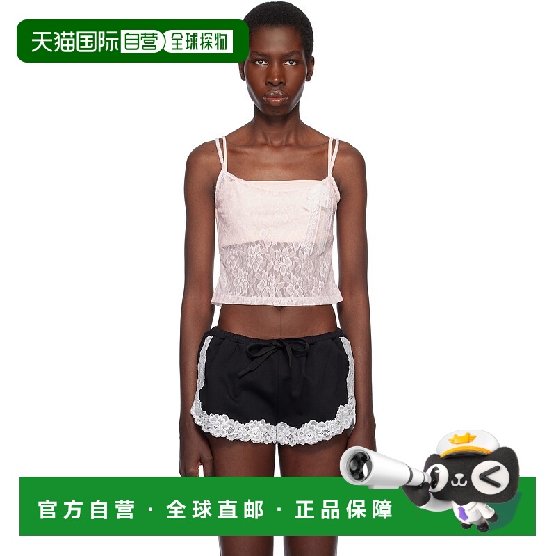 1h可退 潮奢 Yuhan Wang 女士 粉色 Rose Lace 吊带背心 SS2500T1
