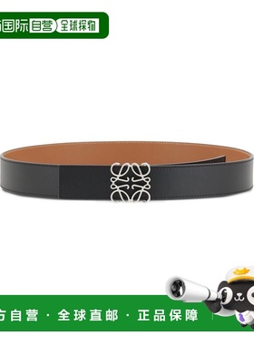 LOEWE 男士腰带 E821Z20X021555 SS2026 黑色 Reversible Anagram