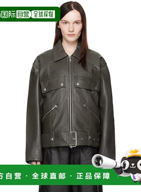 1h可退 潮奢 Stand Studio 女士 灰色 Yara 皮革夹克 663907800