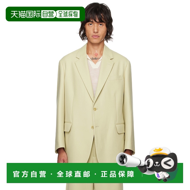 1h可退 潮奢 AURALEE 男士 黄色 Light 西装外套 A24AP01LM